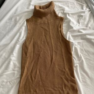 JCrew Factory Small tan turtleneck vest